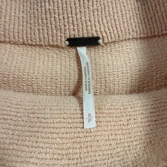 Free People Ottoman Slouchy Peach Oversized‎ Tunic Sweater Size S